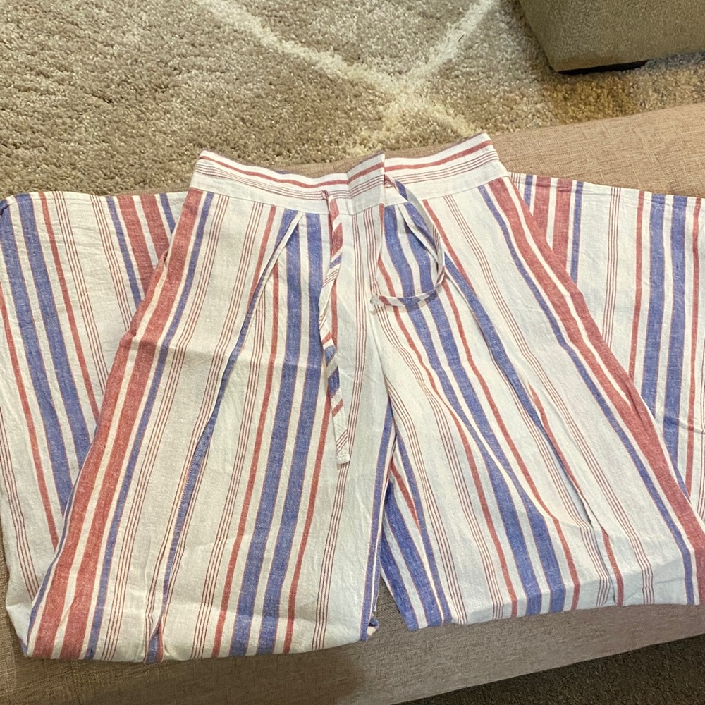 Express Multicolor Striped Pants - image 1